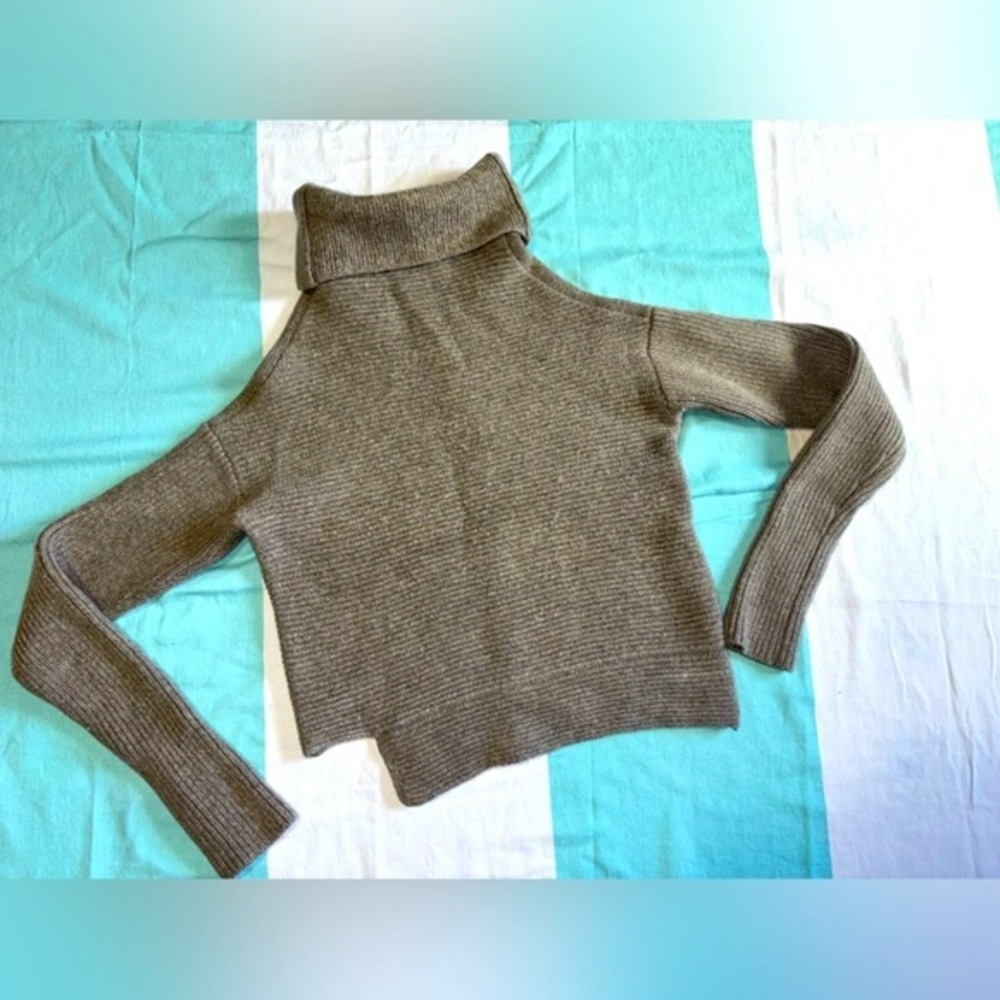COPY - Babaton cropped wool turtleneck sweater.